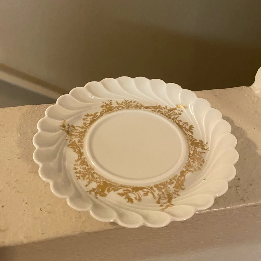 Haviland Ladore Limoges. Elegant Gold and White Tea Cup Set. France. Never Used. - Picture 10 of 12
